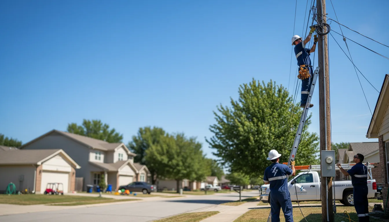 Residential electrician providing installation services in Elmwood, WI